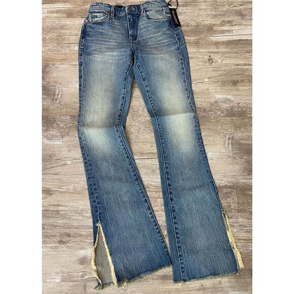 The Hoyt Blank NYC High-Rise Mini Flare Jeans Sz 25 - Picture 1 of 4